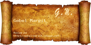 Gebel Margit névjegykártya
